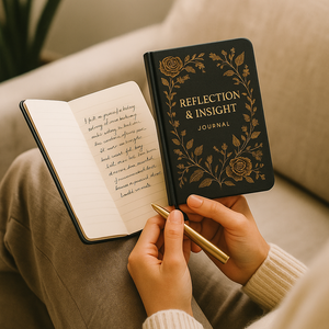 Labon เคสฟอยล์ฟอยล์สีทองลายดอกไม้สะท้อนและเข้าใจสมุดบันทึกลึกเพื่อความกระจ่างในการเจริญเติบโตและภูมิปัญญาส่วนตัว - Product Image 3