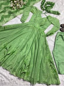 Latest <strong>Designer</strong> Tabhi Organza Beautiful Digital Print and Foil Print Anarkali and Pant With Dupatta Set Ready to Wear - Product Image 2