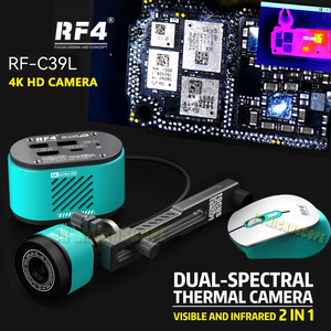 Cámara termográfica de doble espectro RF4 2 en 1 4K, cámara termográfica visible e infrarroja 4K con caballete fijo para reparación de placa base PCB