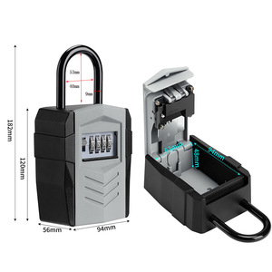 キー収納ロックボックス組み合わせコードロックハンガーコードハウスホームキー収納ロックボックスフック付き - Product Image 5