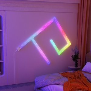 Müzik Sync akıllı RGBIC LED duvar ışık DIY App bölümlenmiş kontrol renk değiştiren duvar ışık ev dekorasyon için - Product Image 4