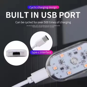 汽车内饰发光二极管传感器灯USB充电触摸开关灯汽车无线氛围灯阅读灯汽车车内灯 - Product Image 5