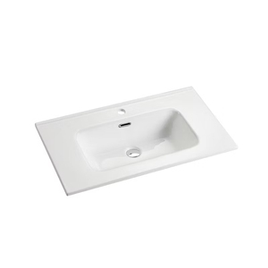 Factory Table Counter Top Rectangular Inset Vessel Large <strong>Overflow</strong> White Ceramic Bathroom Cabinet <strong>Sink</strong> - Product Image 4