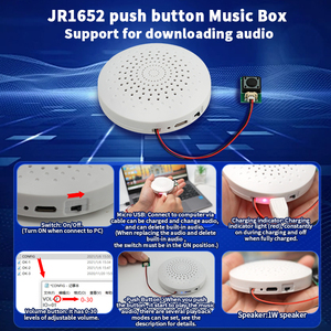 <strong>Programmable</strong> Push Button Sound Module Record Sound Module Small Recording <strong>Device</strong> for Stuffed Animals and Plush Toy