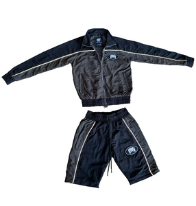 Özel süblimasyon Zip Up rüzgarlık ceket erkekler için Vintage 100% kırışık kabuk rüzgarlık naylon eşofman
