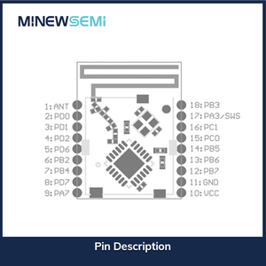 Módulo PCB TLSR8208 de baja energía Bluetooth 5,0 MS52SF11 Módulos UART Ble maestro-esclavo para redes de sensores - Product Image 6
