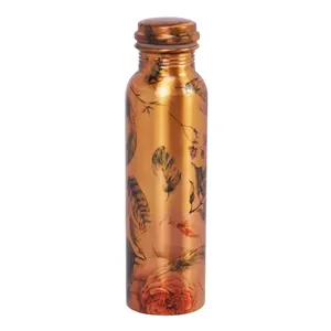 Direct Factory Supply 1L Copper Water <strong>Bottle</strong> <strong>Handmade</strong> Logo Design <strong>Set</strong> With Cap for Home Use Christmas Drinkware Boiling Water - Product Image 4