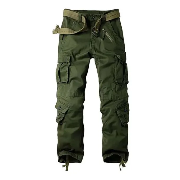 新しいファッションデザインジョギングパンツパンツグリーン8ポケット付きメンズコットンパンツ男性用最高品質の男性用パンツ販売