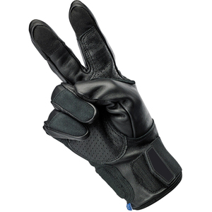 OEM/ODM定制标志刺绣Bla男士皮手套巴基斯坦冬季宽弹性Velcro手腕手套 - Product Image 5