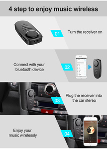 2-in-1 J19 <strong>Bluetooth</strong> Audio Receiver BT V5.0 Dual Link Handsfree Call Kit 3.5mm Wireless AUX Music Player <strong>Micro</strong> <strong>USB</strong> Charging - Product Image 5