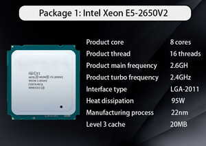 โปรเซสเซอร์ Xeon V2 E5-2650 2.6 GHz แปด-core 2660v2 E5 E5-2650v2ใหม่ - Product Image 3