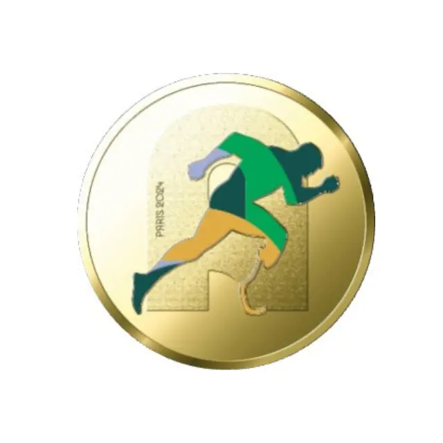 A moeda colecionável dos Jogos de Paris 2024 para crianças e adultos do esporte paralímpico