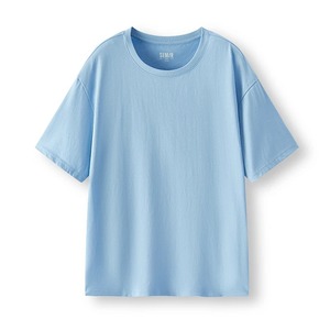 新しい高品質コットンカジュアルTシャツトレンドファッションブランド無地夏男性毎日半袖トップス - Product Image 3