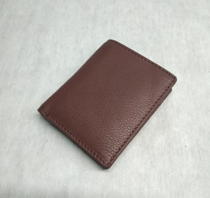 简约小短款双折皮革男士钱包拉链隐藏口袋信用卡夹射频识别保护开放出口全球聚氨酯 - Product Image 3
