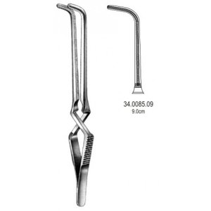 Gregory yumuşak Atraumatic Bulldog kelepçe, açılı, 9cm