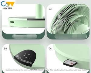 Büyük rüzgar hava sirkülasyonu elektrikli fan ev DC standı iki tarzı fan ses uzaktan kumanda akıllı dilsiz elektrikli fan - Product Image 4