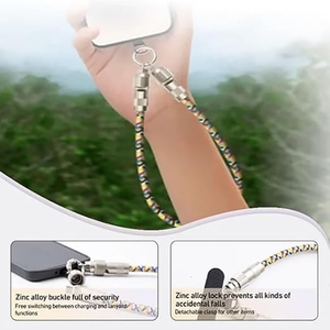 2 In 1 evrensel zincir kordon tipi C tipi c Pd 1.2m hızlı şarj aleti kablosu tutucu göğüs cep telefonu Crossbody askı telefon kablosu - Product Image 5
