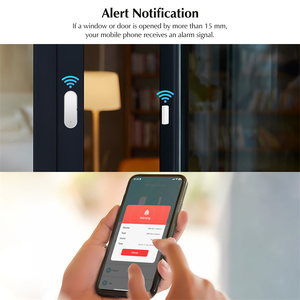 El más nuevo sistema de alarma de seguridad de ventana con Sensor de puerta de material ABS con Red WiFi de sirena y fuente de alimentación de batería - Product Image 6