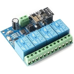 <strong>ESP8266</strong> ESP-01 12V Smart Home <strong>WiFi</strong> <strong>Relay</strong> <strong>Module</strong> 4 Channels Remote Control <strong>Switch</strong> Easy Installation - Product Image 1