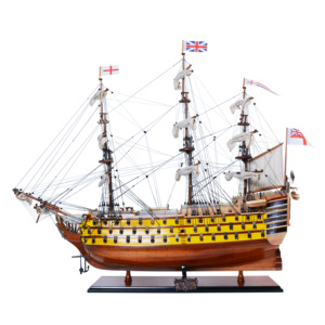 <strong>HMS</strong> Victory Painted Admiral Line Ship Model Fully Assembled for Display or Gift Use - Product Image 1