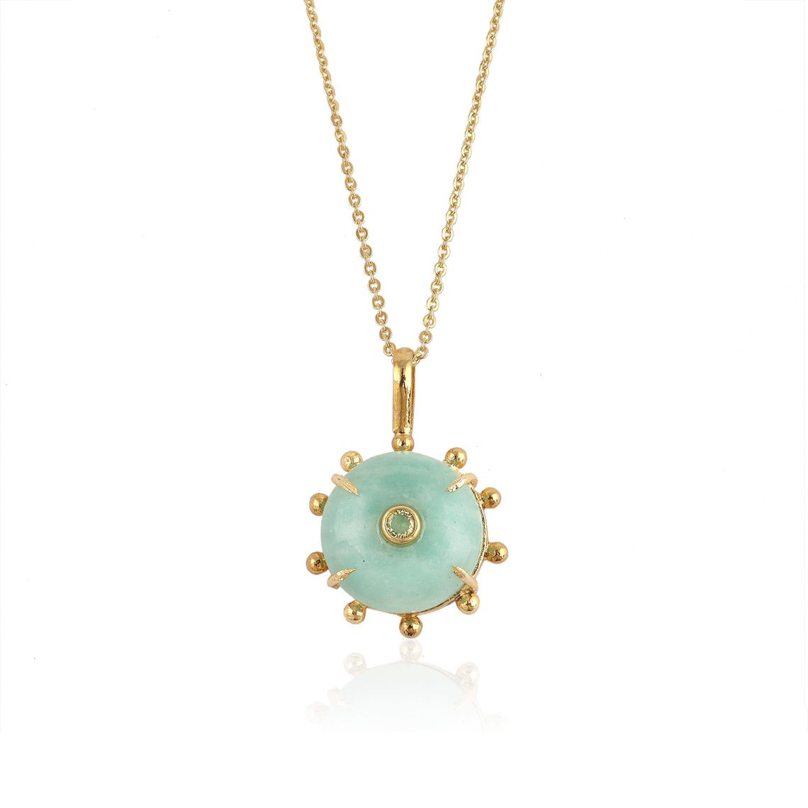 6. Amazonite with Lemon Quartz CZ