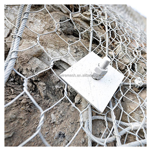 Rete esagonale rinforzata con rete di protezione per caduta Rockfall all'ingrosso per protezione del pendio e caduta massi - Product Image 1