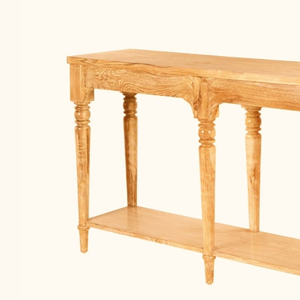 Mộc Mạc rắn xoài Bảng điều khiển Belgian Tu viện phong cách hành lang lối vào bảng với kệ cho phòng khách và biệt thự. - Product Image 4