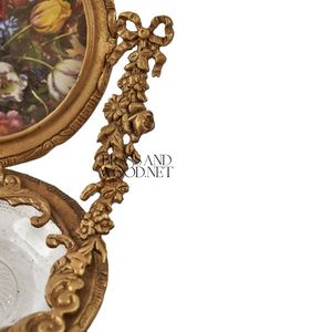 Antique Brass Vòng hoa chân dung khung với trang trí công phu đứng cổ điển handmade sưu tập nghệ thuật trang trí hiển thị - Product Image 3