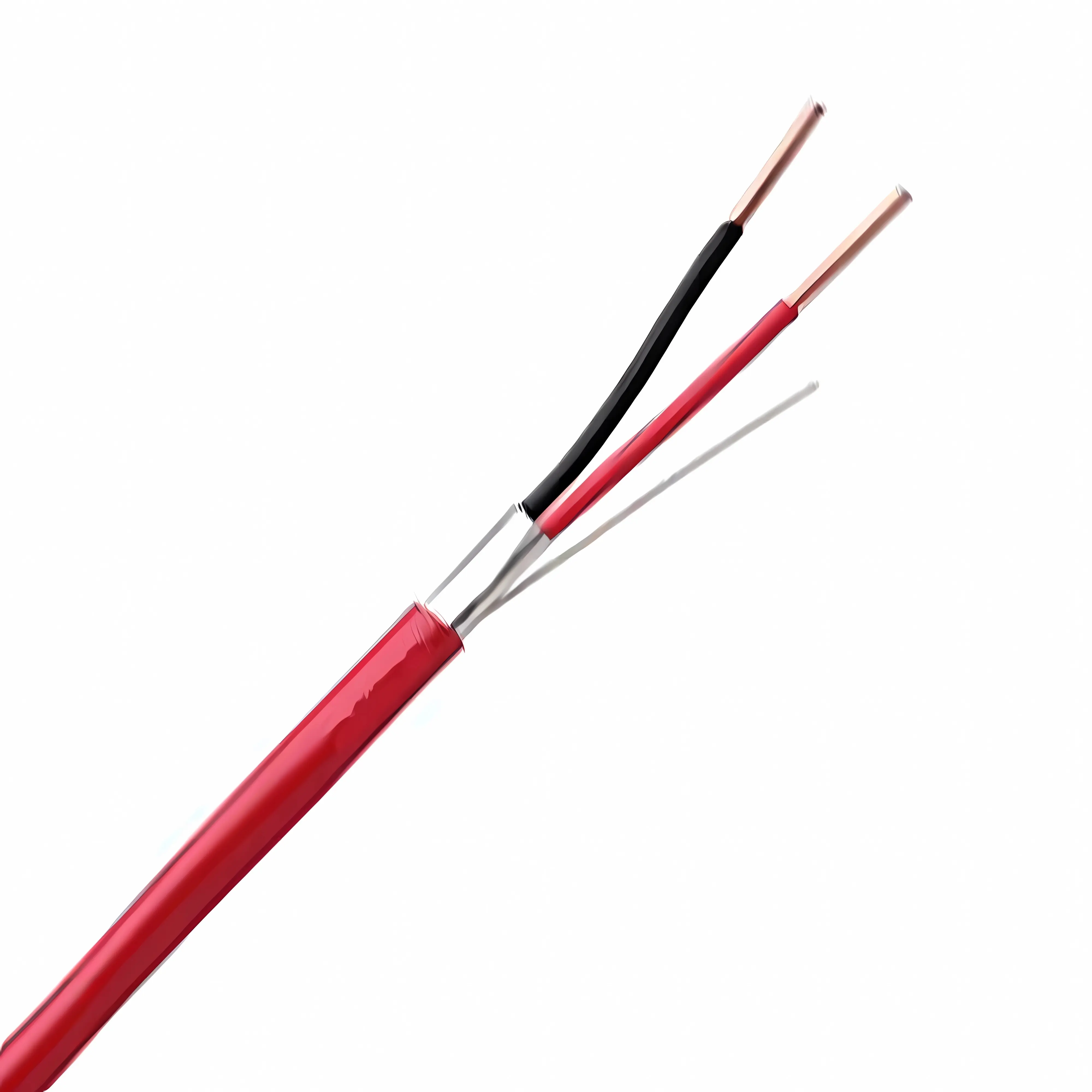Yangın alarmı kablo 1000 ft kablo Plenum PV um PV PVC kırmızı PVC 2 İletkenler