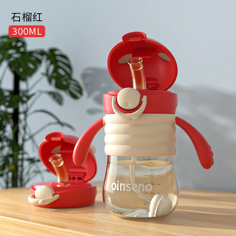 Bình Nước Cầm Tay 300ML Bằng Nhựa Để Uống Trà Cà Phê Thể Thao Trong Suốt Bình Nước Cho Trẻ Em Đi Học