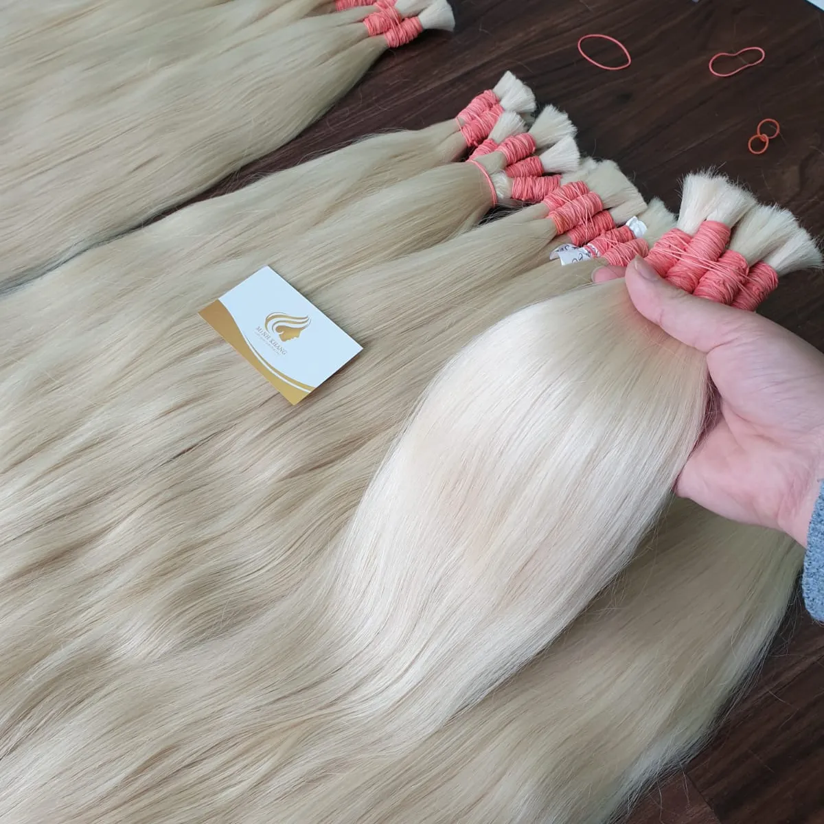 Human Blonde Hair Top Quality Best Selling Product 100% Factory Price Raw Human hair Blonde #60 fee shipping fee for 100kg order