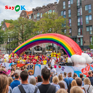 Sayok Customized Inflatable Archway Entrance <strong>Rainbow</strong> Inflatable Arch for Party Decoration Event Promotion - Product Image 5