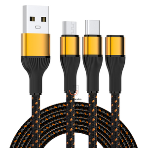 Wholesale Juhuaxin Braided Fabric Cable Fast Charging Tinned Copper Core Type C to Type C for Sam Hua <strong>Red</strong> OP Iph - Product Image 1