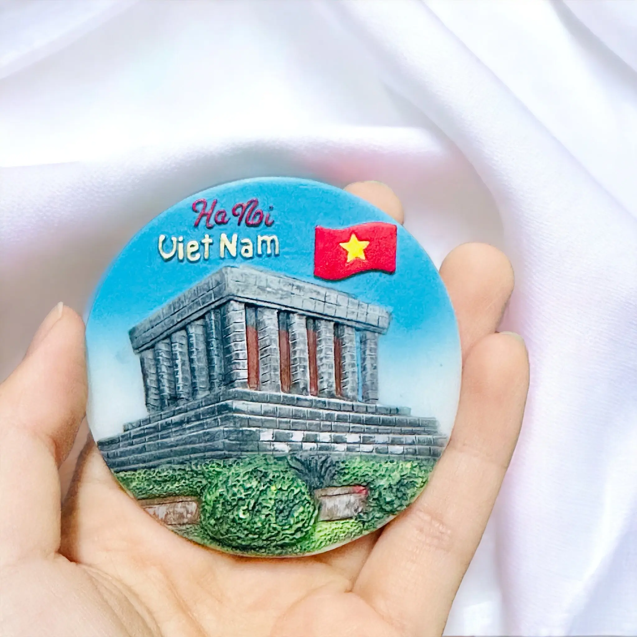 Ímãs de imagem tradicionais do Vietnã Polyresin Vietnam são usados para decorar casas e escritórios como presentes para amigos