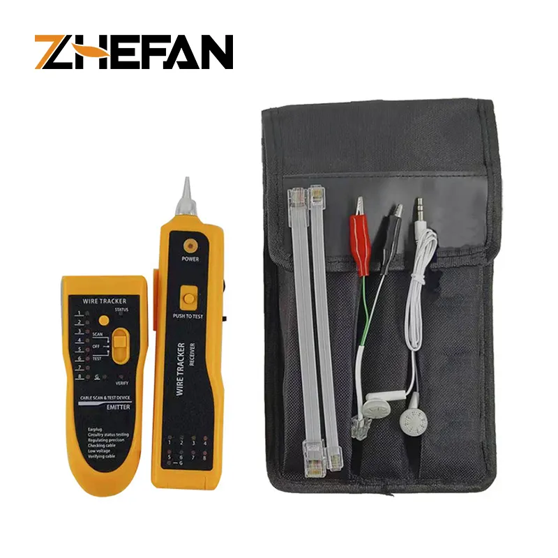 ZHEFAN Wire Tracker Rj11 Rj45 Buscador de línea Probador de cables de mano Cable multifunción Check Wire Toner Instrumento de medición para Ne