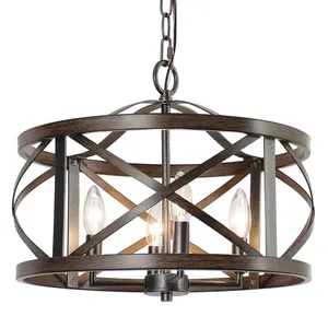 LED Indoor Chandelier Ceiling Lamp High-quality <strong>Cafe</strong> Restaurant Latest Light Chandelier Antique Design Black Coated <strong>Decoration</strong> - Product Image 2