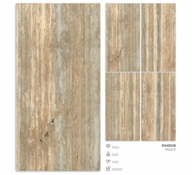 Novac-Baldosas de porcelana para suelos, azulejos vitrificados de superficie mate de 600x1200mm, patrón Albastrino Travertine de bajo coste, cerámica