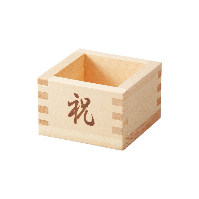 64007-34 Branded Hinoki Square Cup Iwai