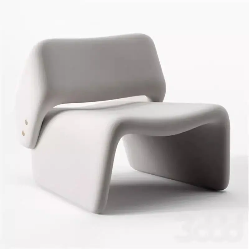Silla de ocio diseñador arte muebles modelo habitación sala de estar silla minimalista tela de terciopelo de peluche sofá individual silla