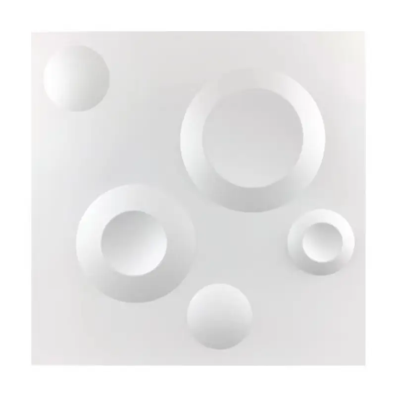 Irini-Panel de pared 3D de PVC, creativo diseño circular, papel tapiz, ladrillo de plástico PVC para decoración de pared interior, TV, película, dropback