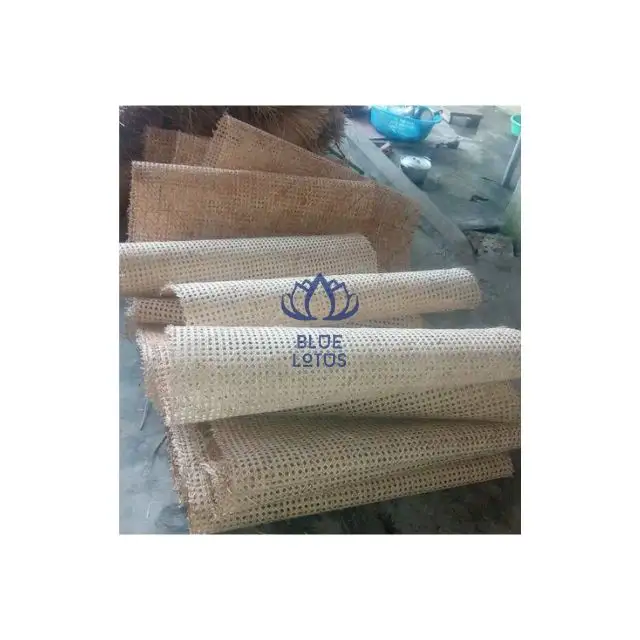 MAKE IN VIET NAM RATTAN RATTAN maglia di canna rotolo materiale misuratore dimensioni modello di alta qualità ed a buon mercato da blu loto VIETNAM 2023