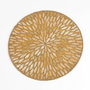 厨房餐桌装饰垫圆形编织时尚潮流设计新定制餐垫 - Product Image 3