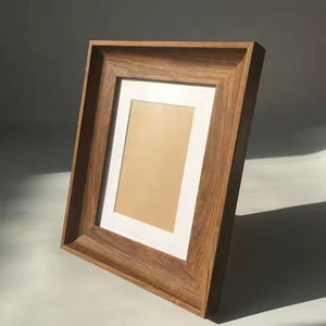 Modern ceviz ahşap resim çerçeveleri ev dekor için 4x6 5x7 6x8 8x10 gerçek cam PS fotoğraf çerçeveleri UV baskılı düğün hediye - Product Image 4