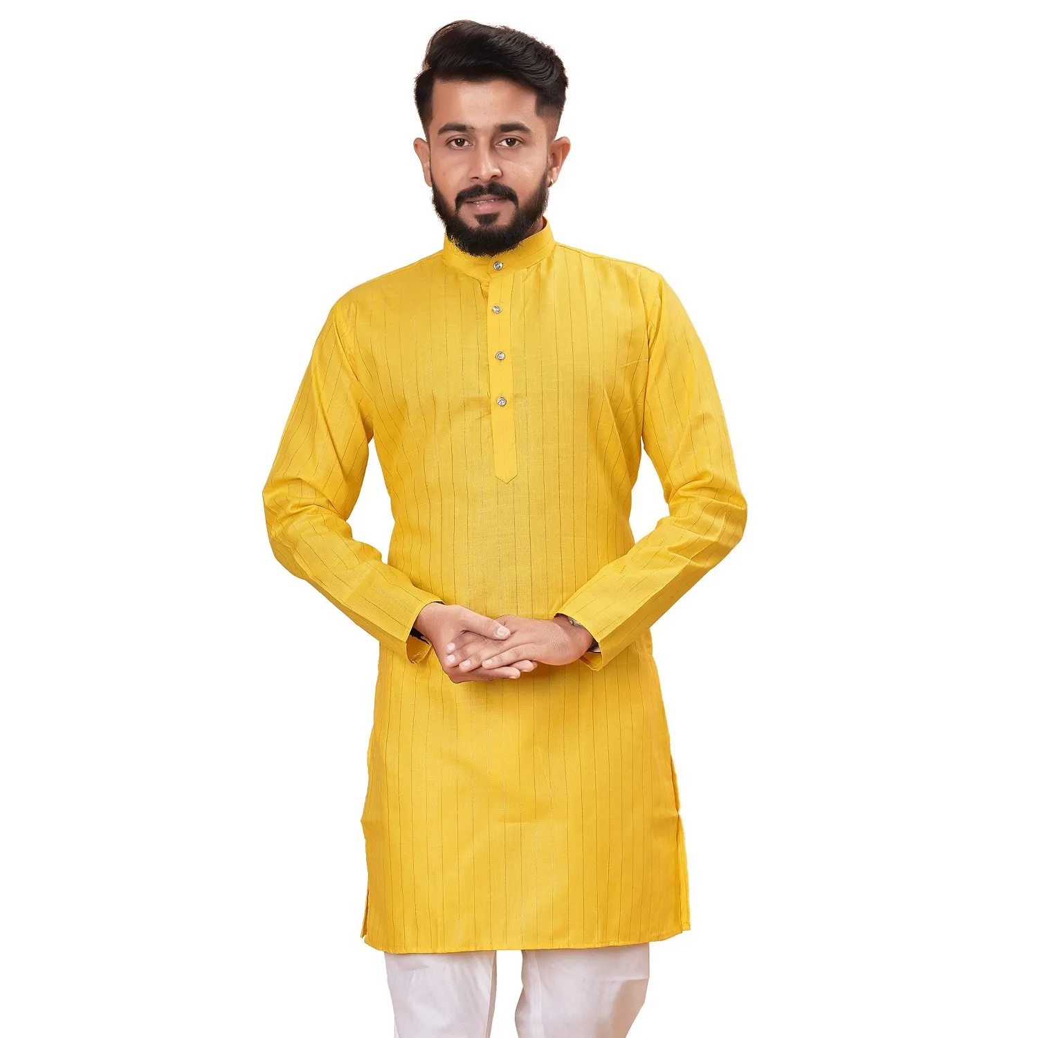 Desain teratas pakaian paduan katun India dan Pakistan piyama Kurta untuk pakaian pernikahan dan Festival