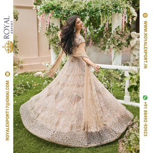 Güzel ağır dizi ile çarpıcı özel Premium Net başlatılması Surat kraliyet ihracat tarafından Lehenga toptancı çalıştı - Product Image 2