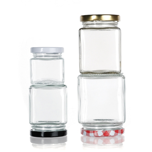 卸売ガラス長方形 & スクエアメイソンジャー様々なサイズ50ml〜730ml食品保管用 - Product Image 2