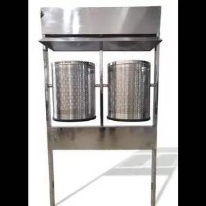 <span class=keywords><strong>2025</strong></span> Aço Inoxidável 60L Capacidade Sortable Trashcan Stand Sozinho Lixo Ao Ar Livre para Uso Público Estilo sem Tampa