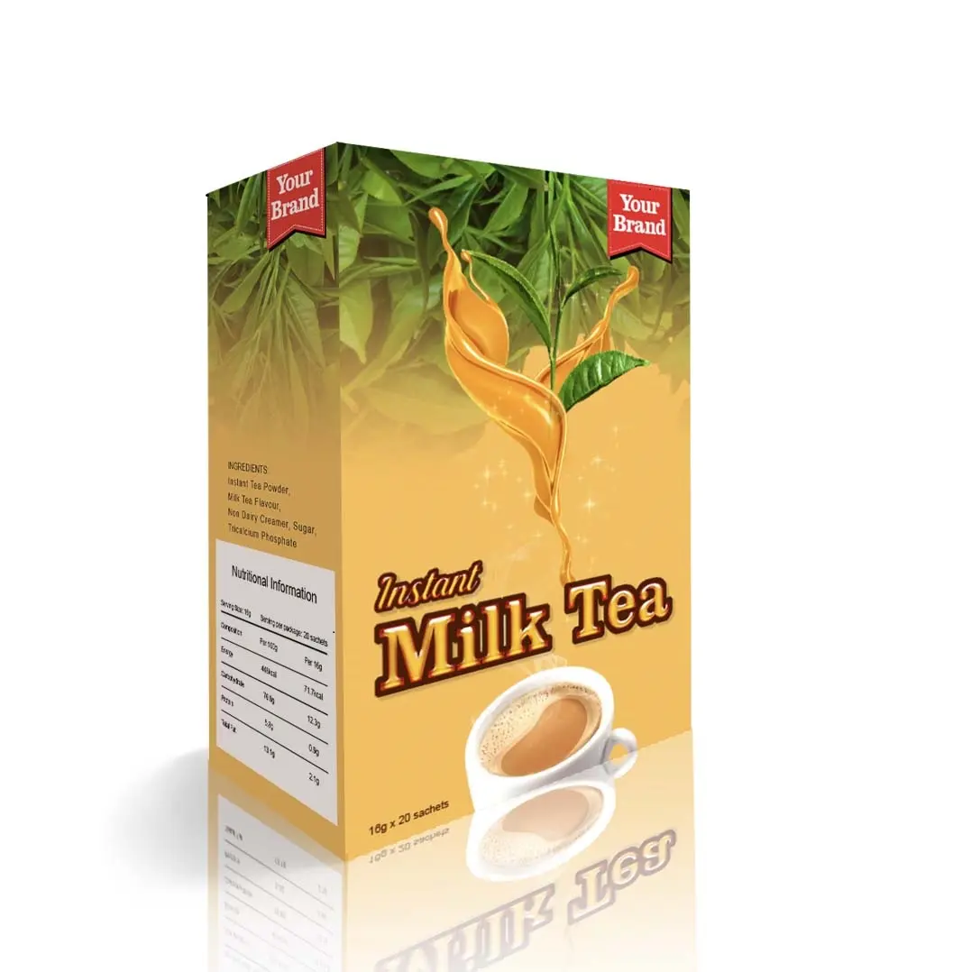 Fast Selling 3 in 1 Instant Milk Tea Customized Design Asian Beverage Rich And Satisfying Tea Experience Health Beverage GMP