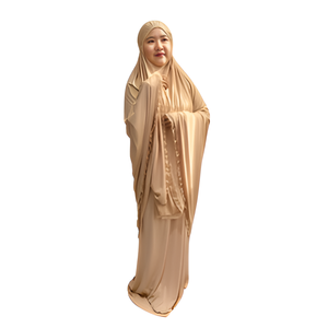 Mukena etnik müslüman namaz elbise islam giysi yumuşak el rahat hissediyorum yüksek kaliteli mikrofiber Alesha - Product Image 6