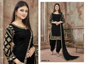 Beautiful Green <strong>Punjabi</strong> Patiala Suit with Dupatta Salwar Kameez Festive Season Casual Party Wear Ladies Wear Wholesale Price